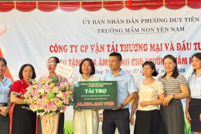 TRƯỜNG MẦM NON YÊN NAM ĐÓN NHẬN TÀI TRỢ THIẾT BỊ ÂM THANH